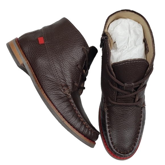 Marc JosephNIB Lincoln Bootie Brown Grainy Leather Lace Up Boots Boy's 12